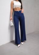 Yüksek Bel Straight Fit Palazzo Pantolon resmi